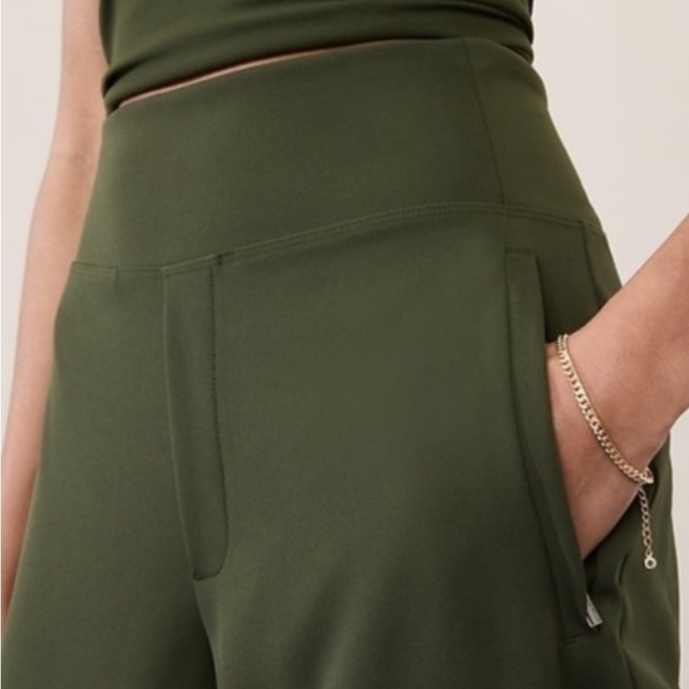 Athleta Olive Green High-Waisted Pants